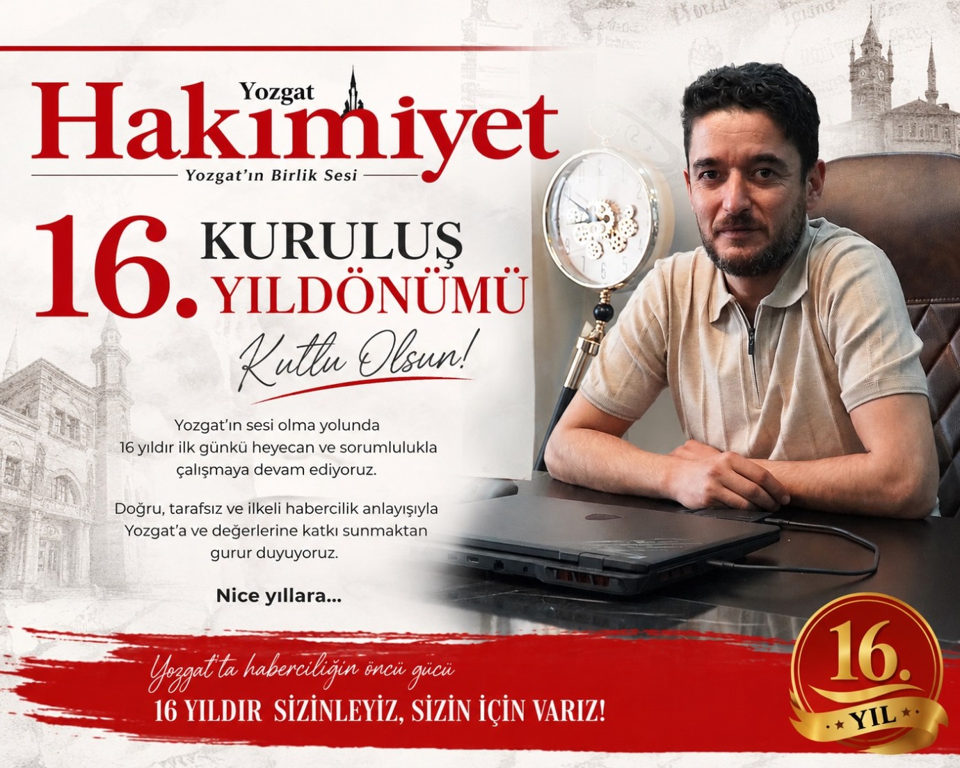 Yozgat Hakimiyet Gazetesi 16. yaşında: