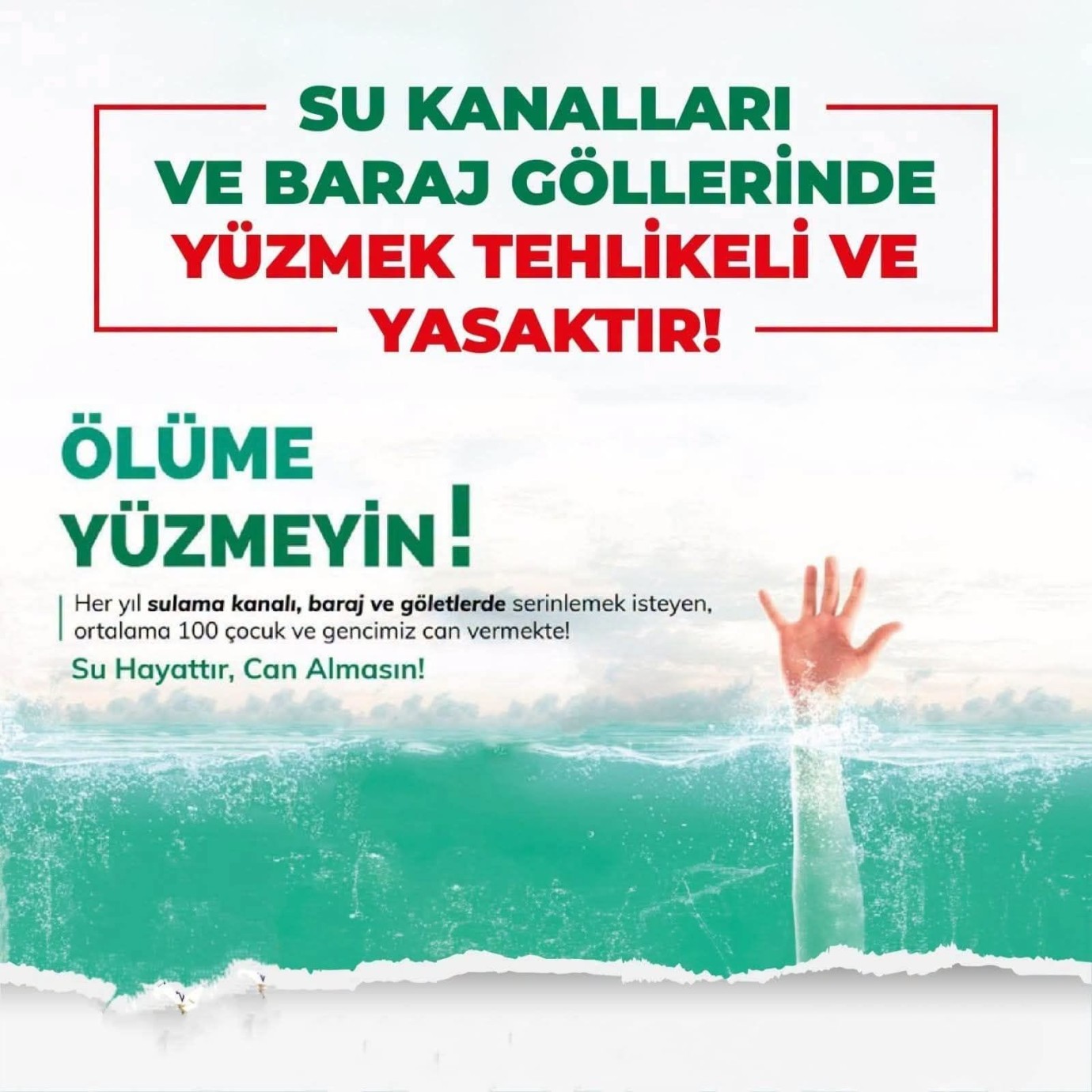 Erbek: Gölet ve barajlara girmeyin