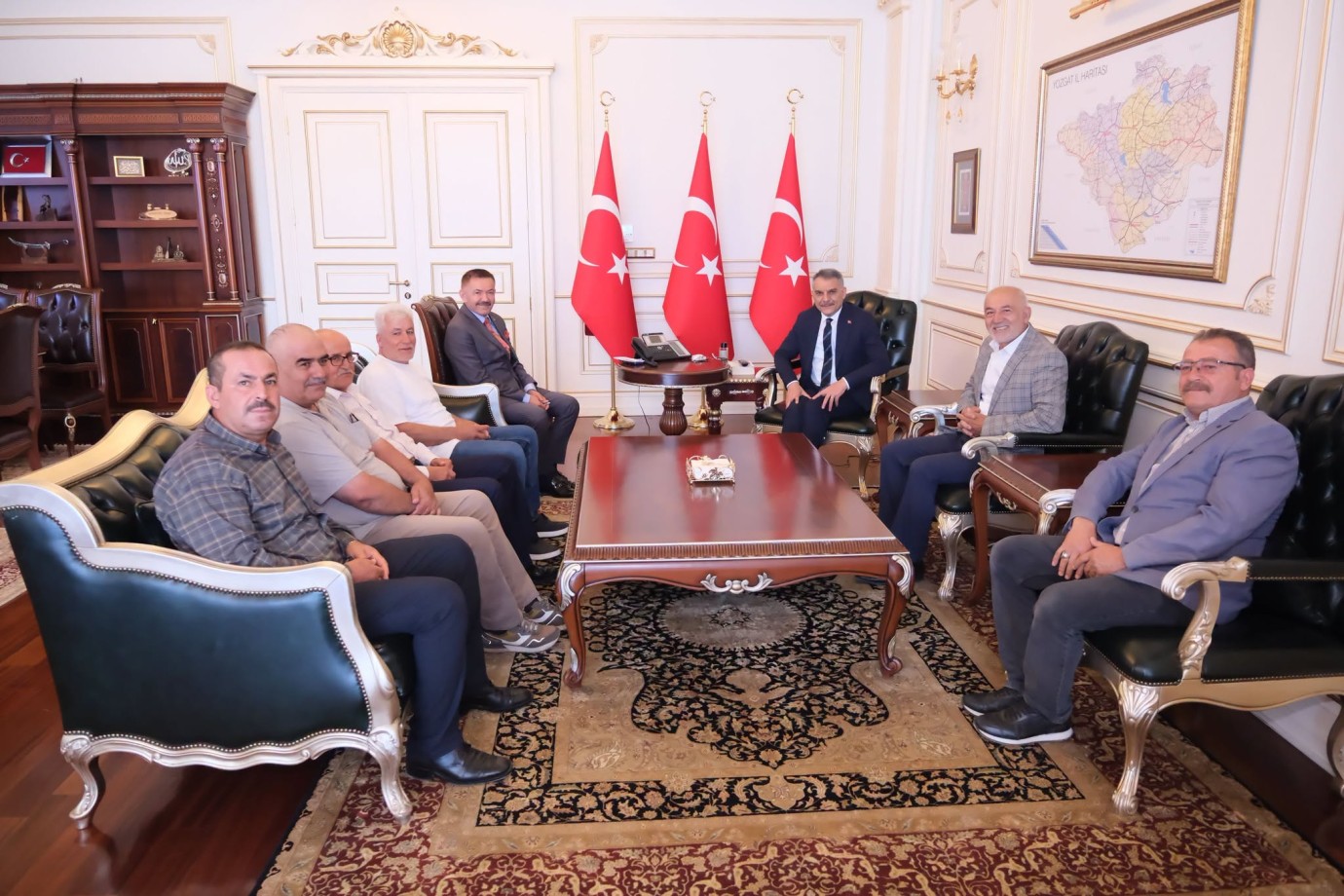 Köy muhtarlarından Vali Özkan’a ziyaret