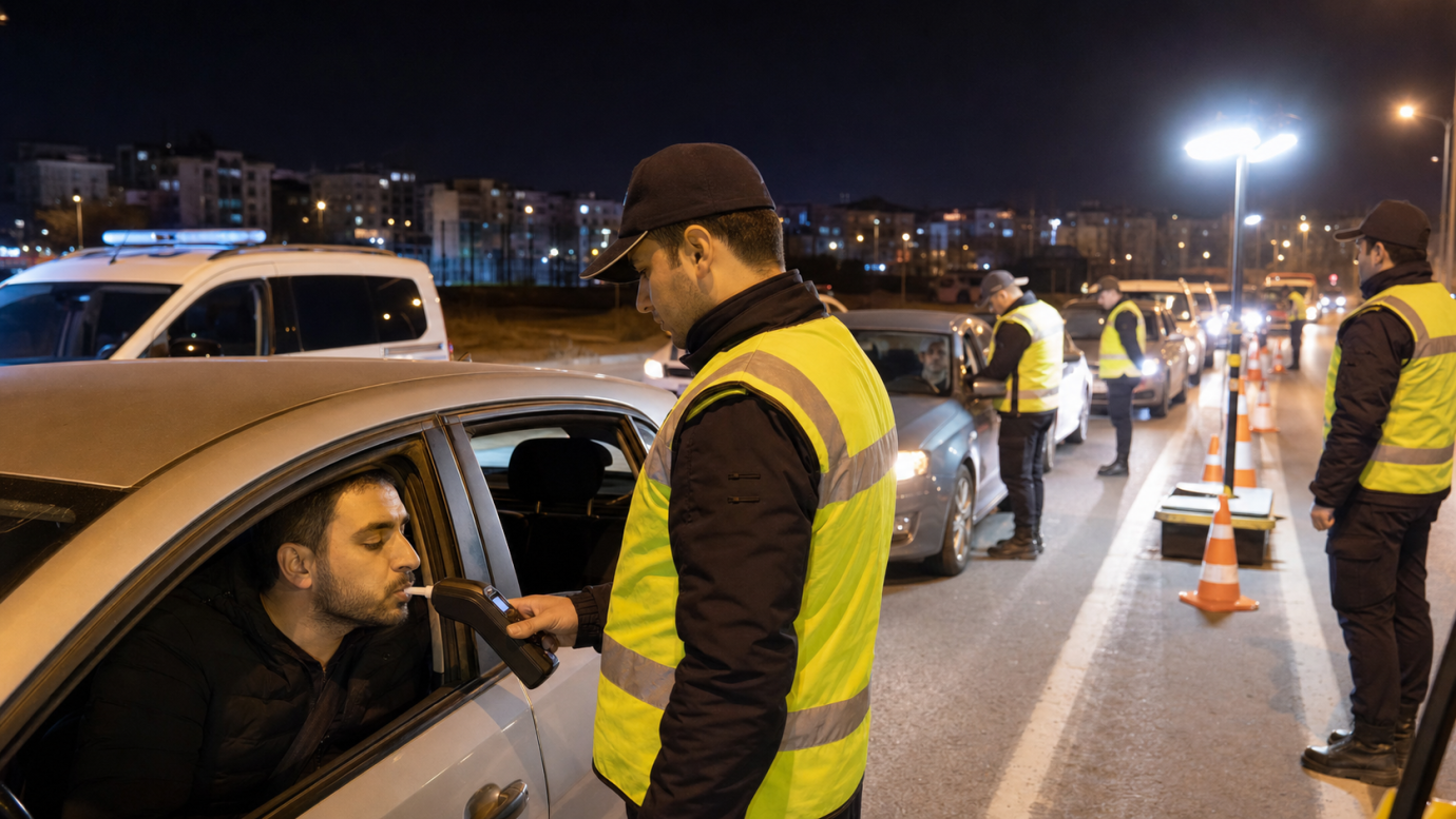 Alkol denetimi: 20 sürücüye ceza