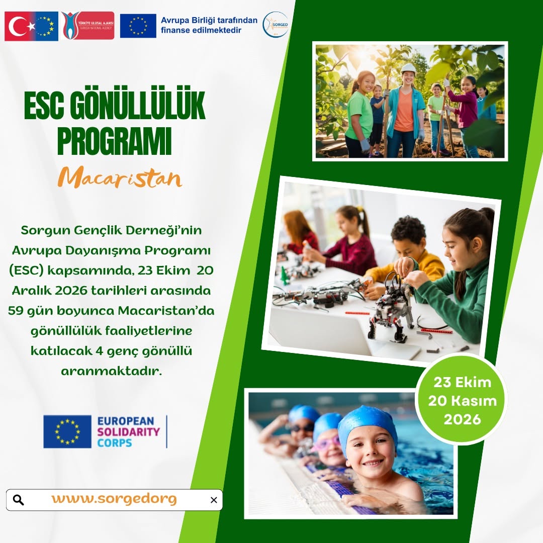 Gençlere Avrupa’da 59 günlük gönüllülük fırsatı