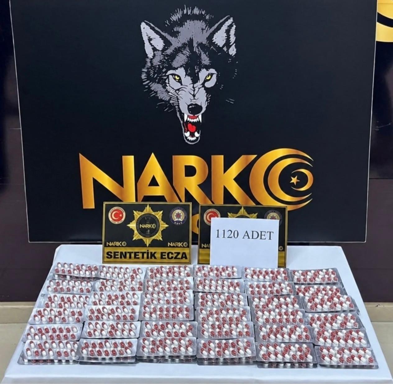1120 sentetik ecza ele geçirildi