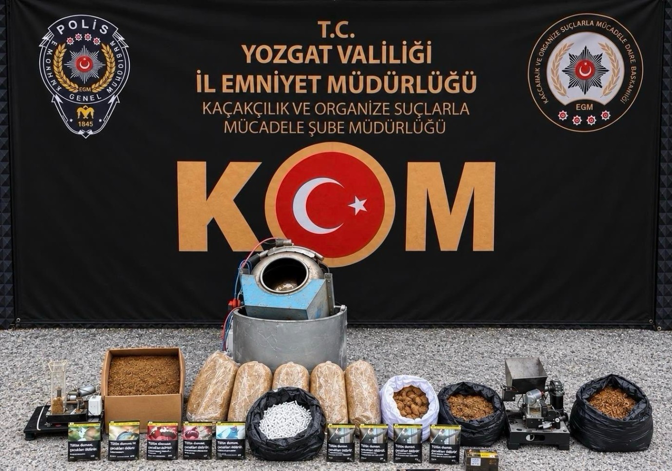 50 kilo kaçak tütün ele geçirildi